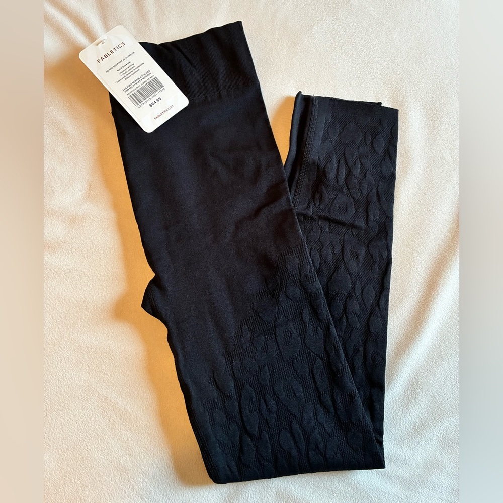 Fabletics Midnight Black Patterned Leggings